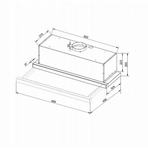 Встраиваемая вытяжка Korting KHP 9975 GW (белый) 1