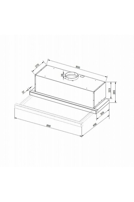 Встраиваемая вытяжка Korting KHP 9975 GW (белый) 1