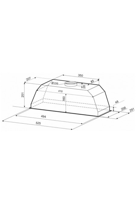Встраиваемая вытяжка Krona ADEL 600 BLACK PB (черный) 2