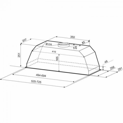 Встраиваемая вытяжка Krona Ameli PB 600 (белый) 5