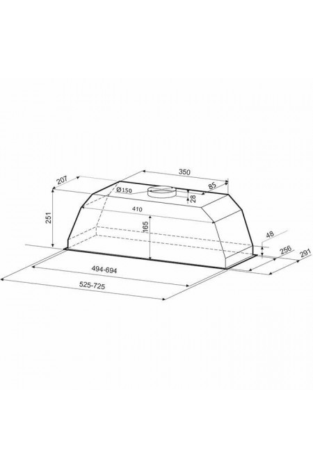 Встраиваемая вытяжка Krona Ameli PB 600 (белый) 2