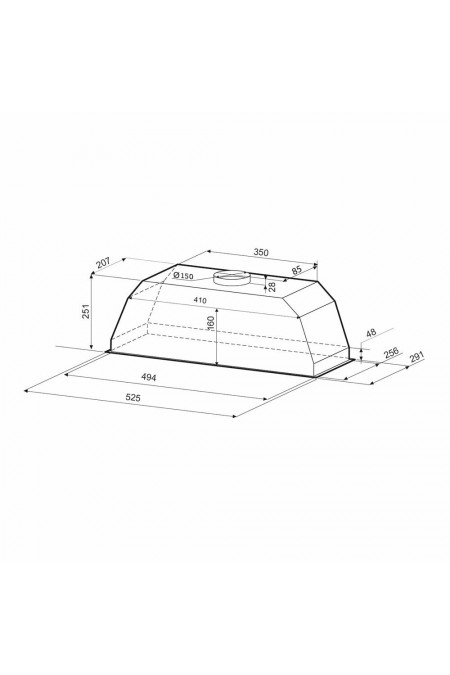 Встраиваемая вытяжка Krona Ameli PB 600 (черный) 2