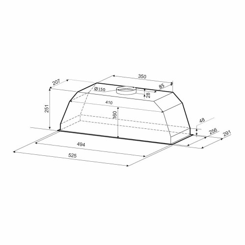Встраиваемая вытяжка Krona Ameli PB 600 (черный) 1