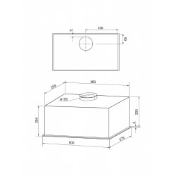 Встраиваемая вытяжка Krona ARVEN 500 BLACK PB V2 (черный)