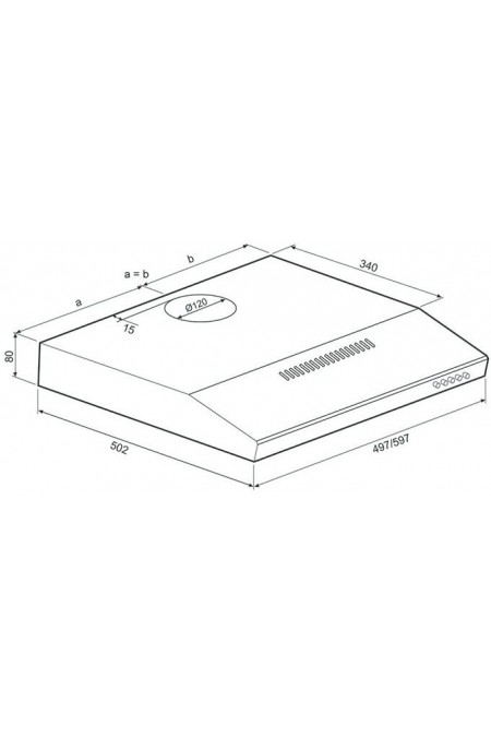 Встраиваемая вытяжка Krona Jessica slim 500 white PB (белый) 1