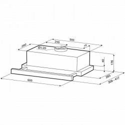 Встраиваемая вытяжка Krona KAMILLA 600 AIR 2W (белый)