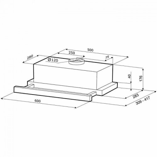 Встраиваемая вытяжка Krona KAMILLA 600 AIR 2W (белый) 
