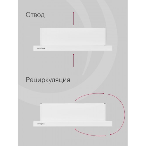 Встраиваемая вытяжка Krona KAMILLA ECO 600 W (белый) 1