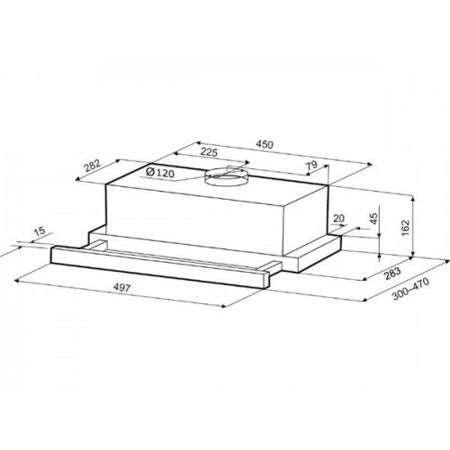 Встраиваемая вытяжка KRONA KAMILLA T 500 (черный) 7