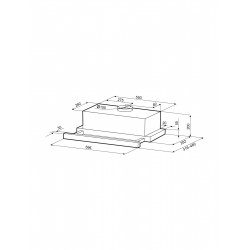 Встраиваемая вытяжка Krona KAMILLA T SENSOR 600 Inox (нержавеющая сталь)