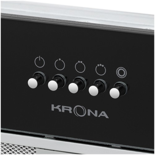 Встраиваемая вытяжка Krona KATE 600 GLASS BLACK PB K (черный) 3