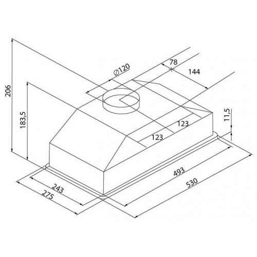 Встраиваемая вытяжка Krona KATE 600 GLASS BLACK PB K (черный) 5
