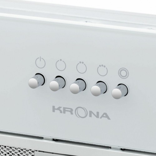 Встраиваемая вытяжка Krona KATE 600 GLASS WHITE PB (белый) 4