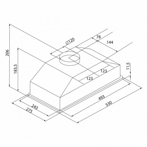 Встраиваемая вытяжка Krona KATE 600 GLASS WHITE PB (белый) 8