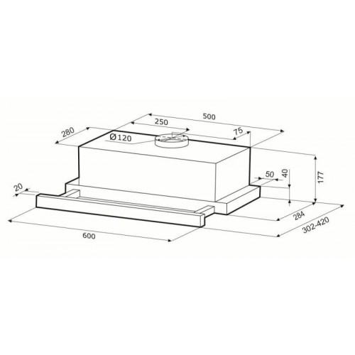 Встраиваемая вытяжка Krona Kerry 600 PB (белый) 1