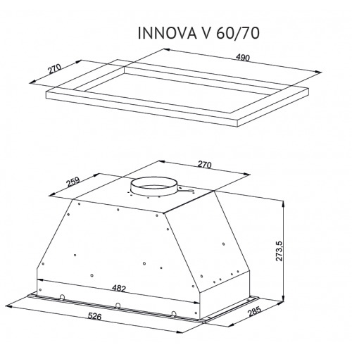 Встраиваемая вытяжка Kuppersberg INNOVA V 60 White (белый) 4