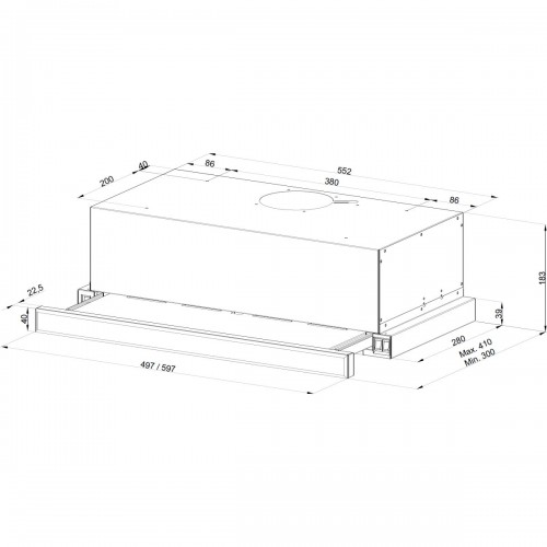 Встраиваемая вытяжка Kuppersberg SLIMLUX 60 B (черный) 7