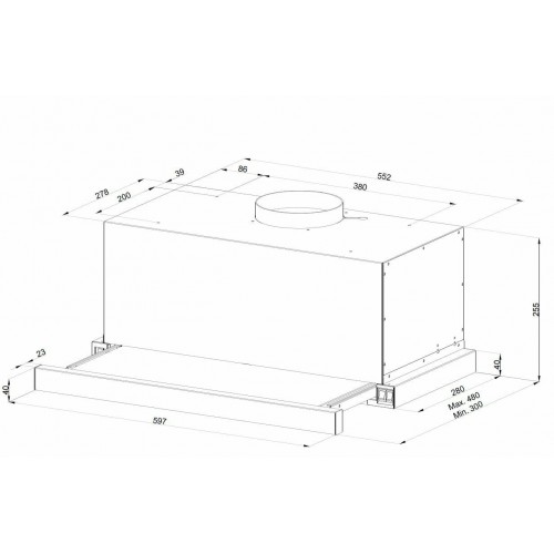Встраиваемая вытяжка Kuppersberg SLIMTURBO 60 B (черный) 9