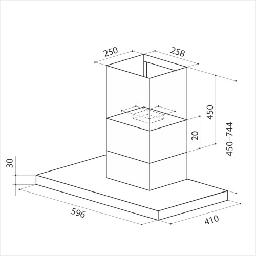 Встраиваемая вытяжка LEX GS BLOC Light 600 (нержавеющая сталь) 8