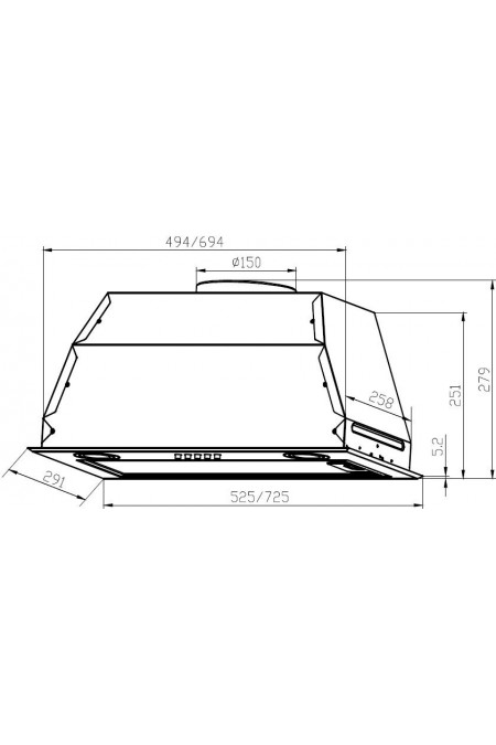 Встраиваемая вытяжка LEX GS Bloc P 600 (белый) 1