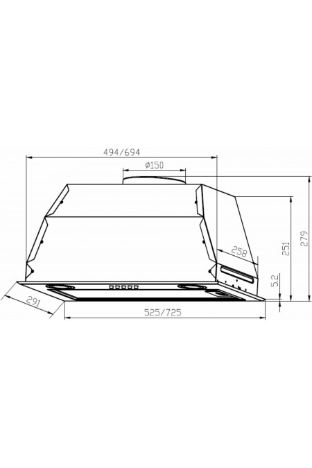 Встраиваемая вытяжка LEX GS Bloc P 600 (черный) 1