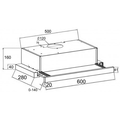 Встраиваемая вытяжка LEX Hubble 600 (белый) 5