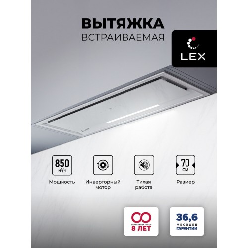 Встраиваемая вытяжка Lex Hyper 900 GS Inverter WH (белый) 
