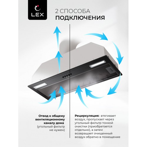 Встраиваемая вытяжка Lex Hyper 900 Inverter BBL (черный) 1
