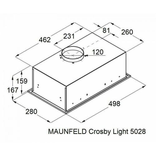 Встраиваемая вытяжка MAUNFELD Crosby Light 5028 Black (черный) 9