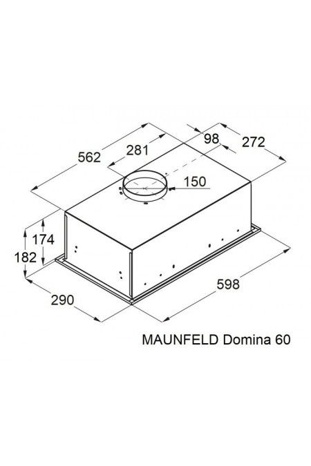Встраиваемая вытяжка MAUNFELD Domina 60 (черный) 1