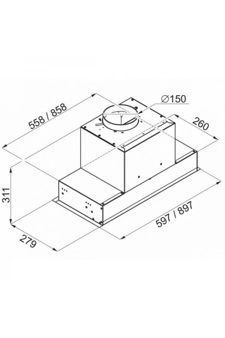 Встраиваемая вытяжка MAUNFELD Fantasy 90 (белый) 2