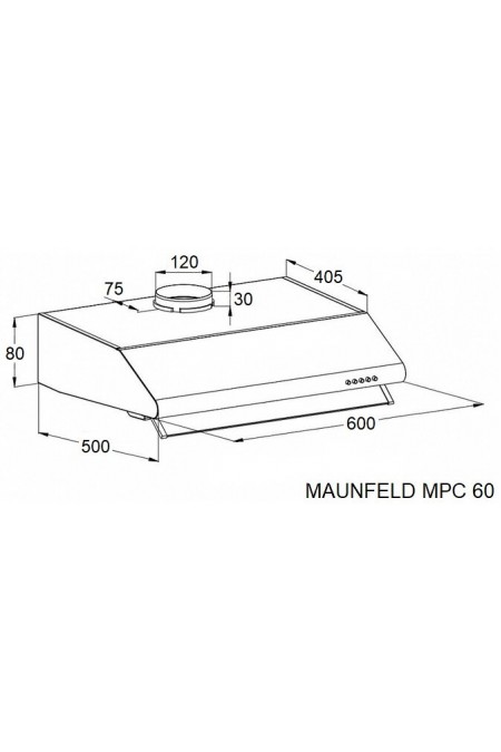Встраиваемая вытяжка MAUNFELD MPC 60 (нержавеющая сталь) 6