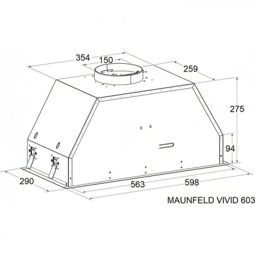 Встраиваемая вытяжка Maunfeld VIVID 603EM (черный) 9