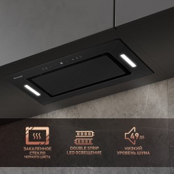 Встраиваемая вытяжка Weissgauff Aura 850 BL (черный)