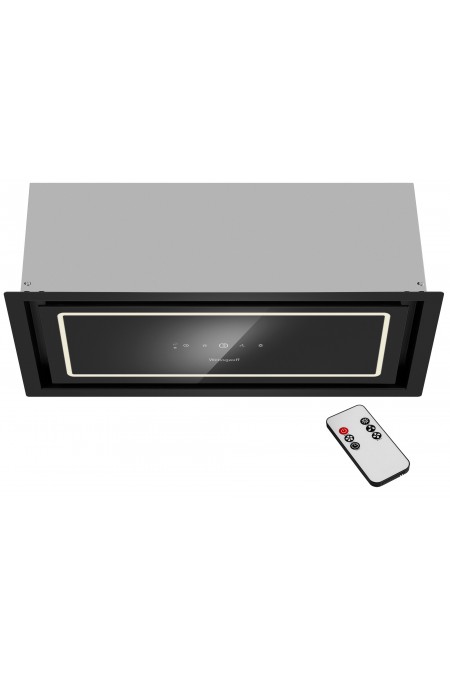 Встраиваемая вытяжка Weissgauff Quadra 600 Touch Black Glass (черный) 