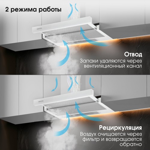 Встраиваемая вытяжка Zigmund Shtain K 002.61 W (белый) 4