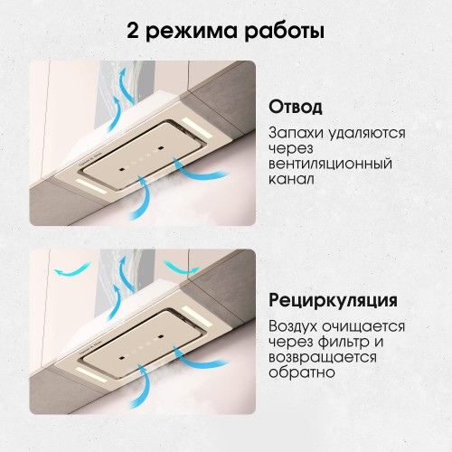 Встраиваемая вытяжка Zigmund Shtain K 014.5 X (бежевый) 6