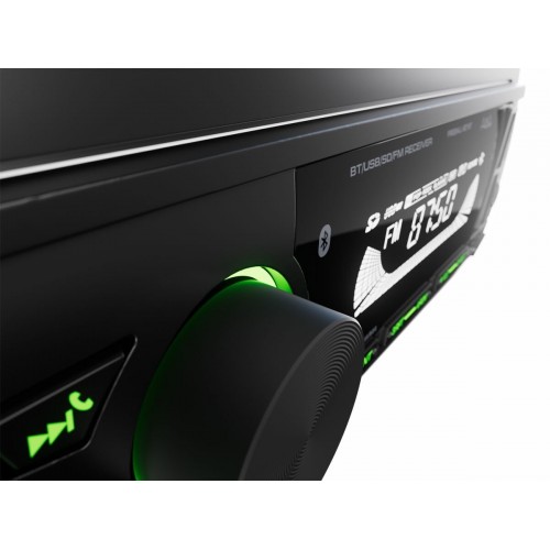 Автомагнитола AurA FIREBALL-201BT (черный/зеленая подсветка) 3