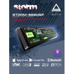 Автомагнитола AURA STORM-866DSP (черный)