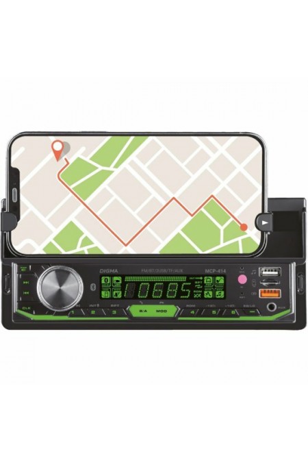Автомагнитола Digma MCP-414 (черный) 