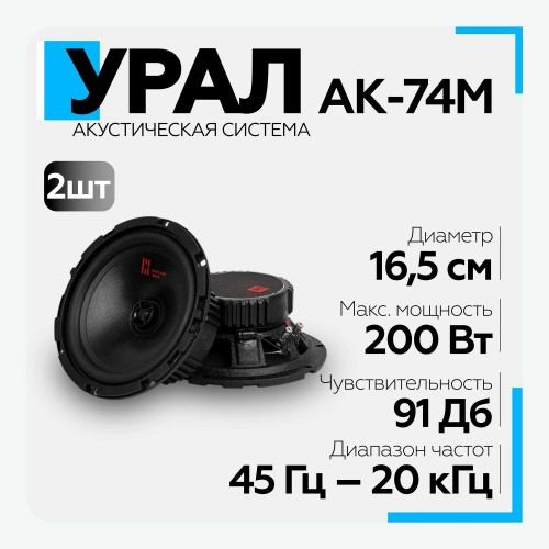 Автомобильная акустика Урал АК-74М (черный) 8