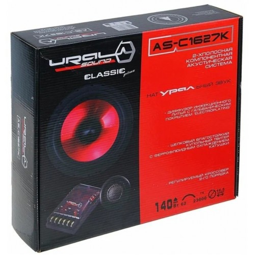Автомобильная акустика Урал АС-К1627К (черный/красный) 3