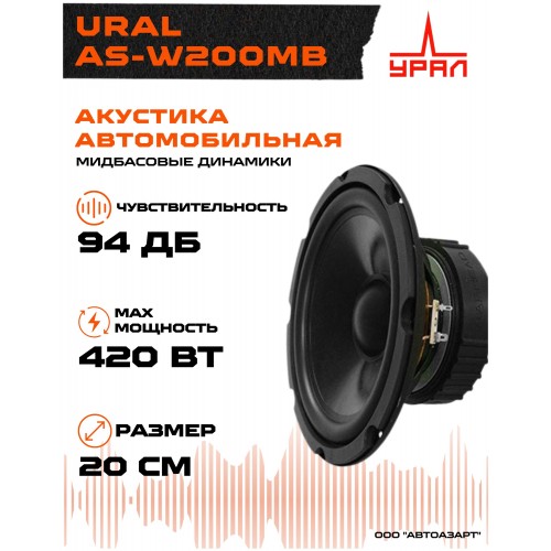 Автомобильная акустика УРАЛ AS-W200.2MB (черный) 3