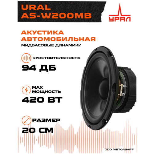 Автомобильная акустика УРАЛ AS-W200.2MB (черный) 5