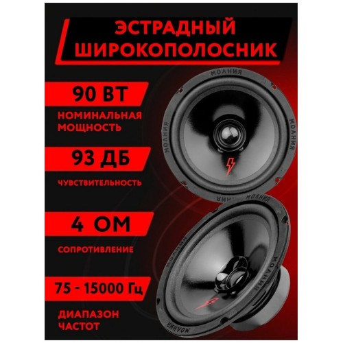 Автомобильная акустика УРАЛ Молния АС-МЛ165 (черный) 2