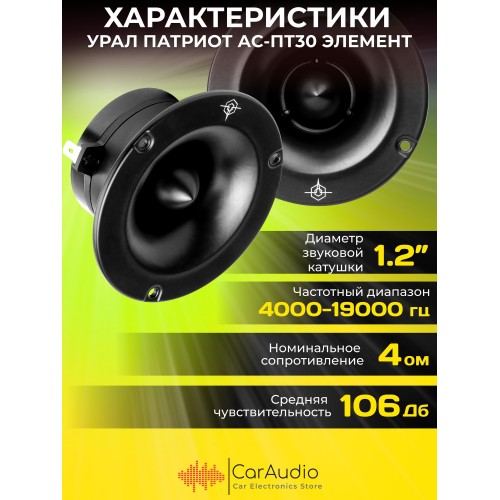 Автомобильная акустика УРАЛ ПАТРИОТ АС-ПТ30 ЭЛЕМЕНТ (черный) 4