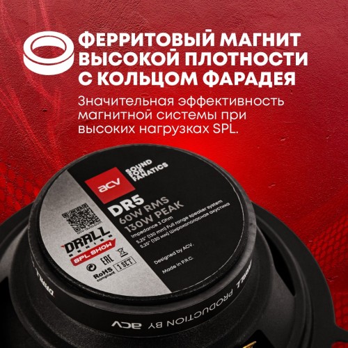 Автомобильная акустика ACV DR5 DRALL (черный) 6