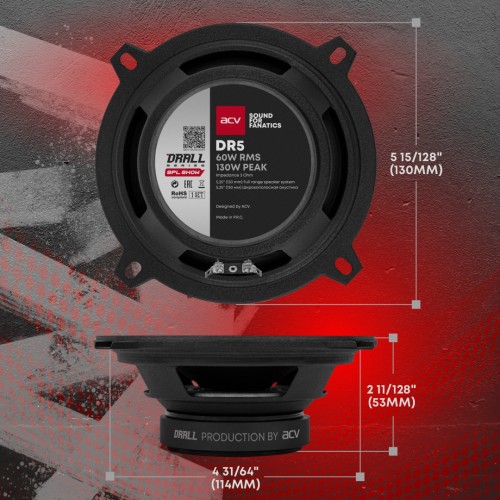 Автомобильная акустика ACV DR5 DRALL (черный) 7