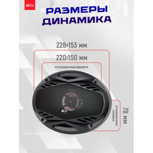 Автомобильная акустика ACV PG-693S (черный) 3