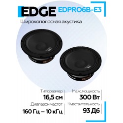 Автомобильная акустика EDGE EDPRO6B-E3(пара) (черный)